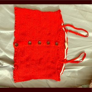 Red crop top